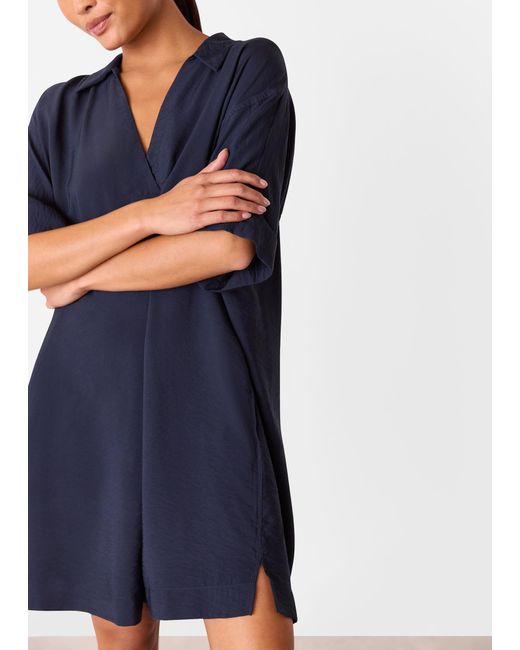 Whistles Blue Petite Melanie Dress