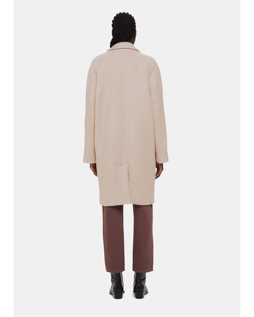 Whistles Natural Anita Wool Boucle Coat