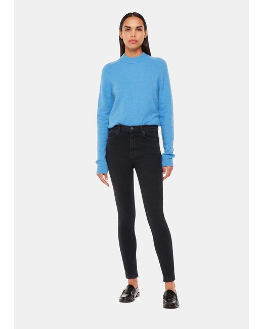 Whistles Blue Stretch Sculpted Skinny Jean