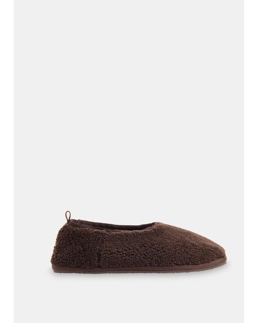 Whistles White Shearling Ballet Slipper