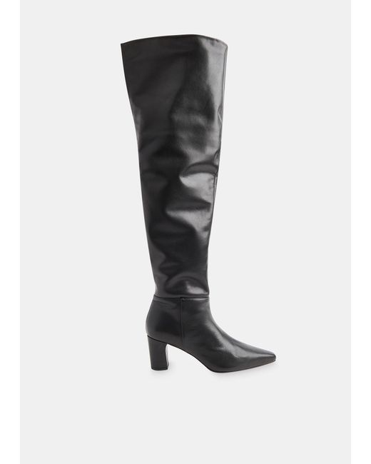 Whistles Black Inessa Over The Knee Boot