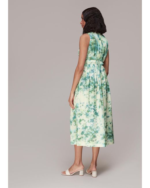 Whistles Multicolor Waterflower Silk Mix Dress
