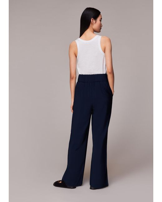 Whistles Blue Nicola Full Length Trouser