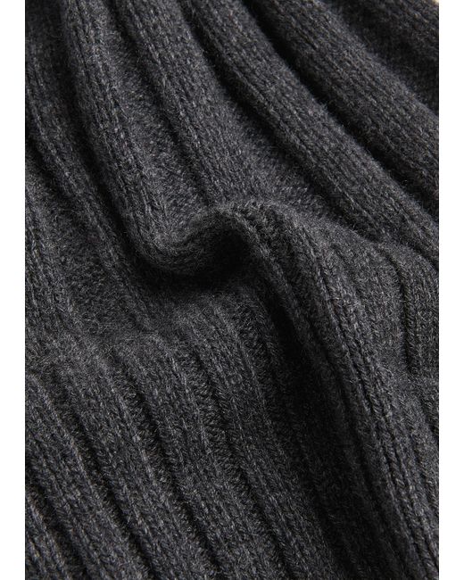 Whistles Gray Cashmere Wool Blend Hat