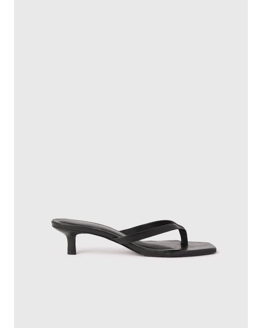 Whistles White Toe Post Kitten Heel Mule