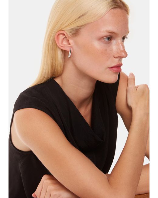 Whistles Natural Mini Curved Earring