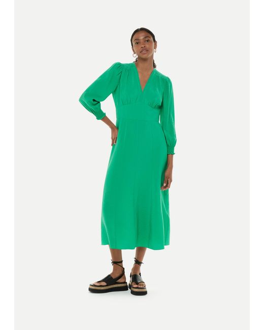 Whistles Green Sula Midi Dress