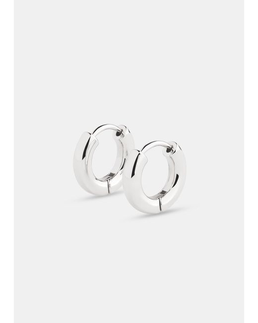Whistles Brown Classic Huggie Hoop