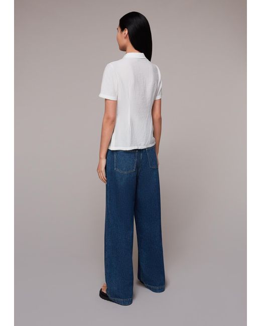 Whistles White Lizzie Textured Shirt