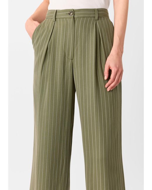 Whistles Green Lottie Pinstripe Trouser
