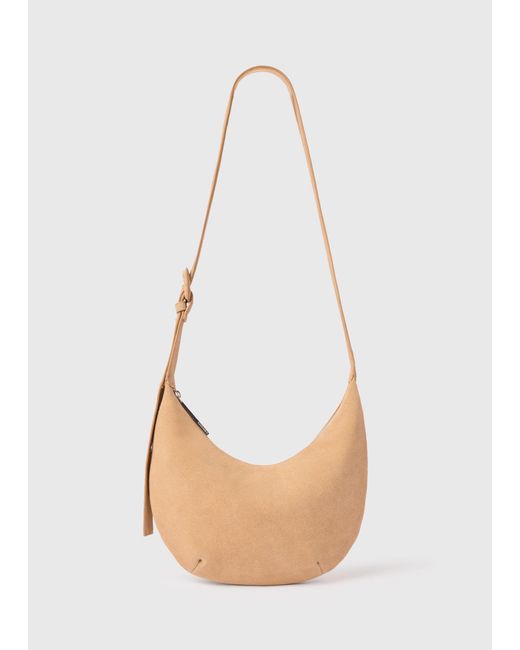 Whistles White Small Sia Suede Crossbody Bag