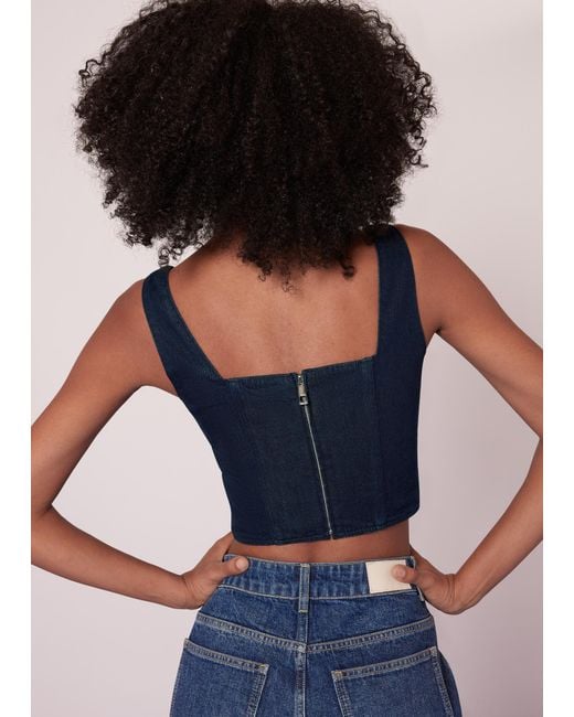 Whistles Blue Nina Chambray Denim Corset