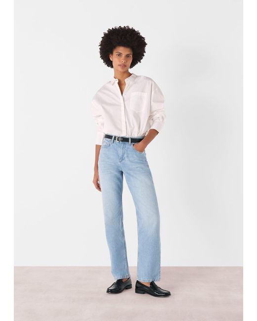 Whistles Blue Authentic Column Leg Jean