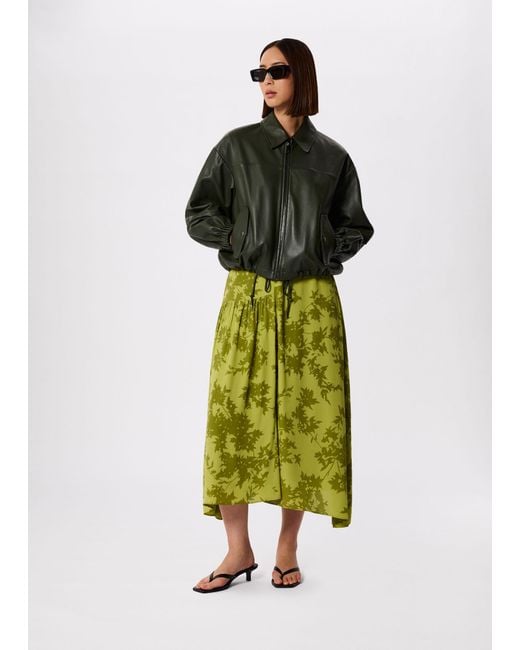 Whistles Green Petite Floral Asymmetric Dress