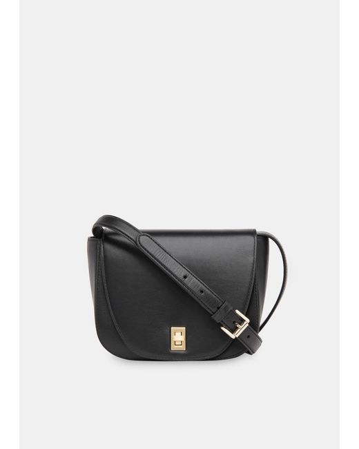 Whistles Black Carlota Turnlock Satchel