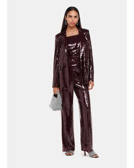 Whistles Red Misha Sequin Blazer