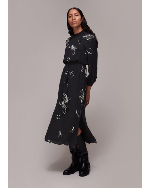 Whistles Multicolor Kati Horoscope Print Dress