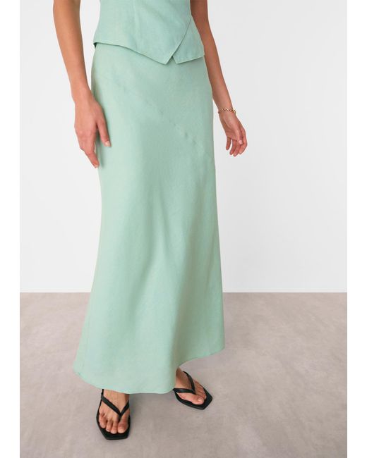 Whistles Green Maxi Skirt