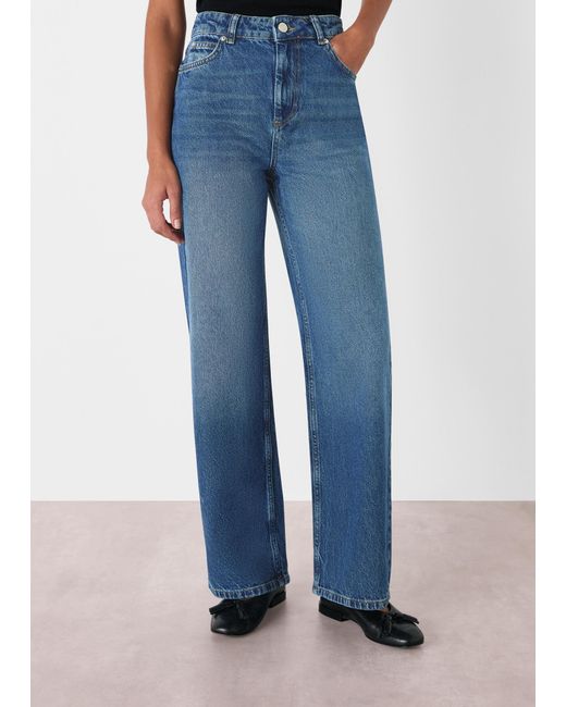 Whistles Blue Straight Full Length Jean