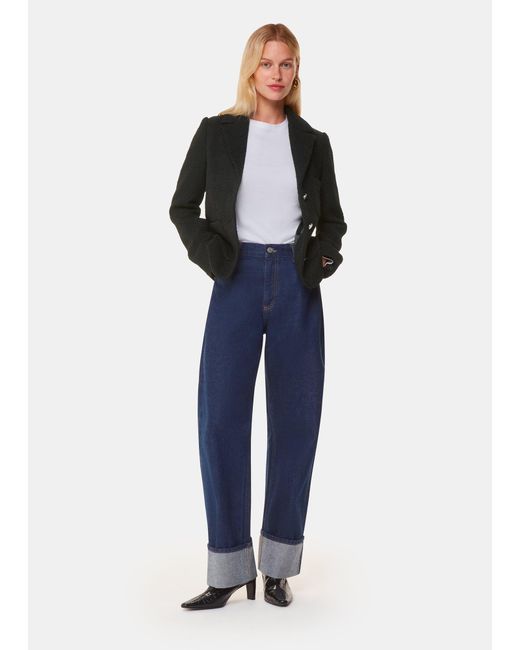 Whistles Black Classic Textured Jacket