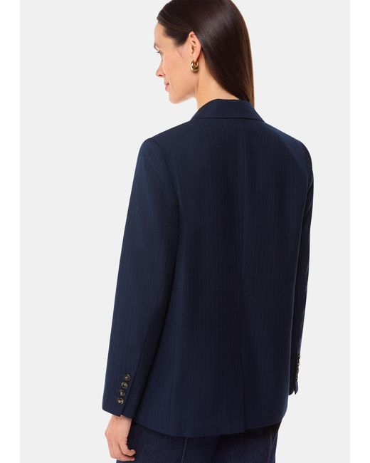 Whistles Blue Pinstripe Blazer