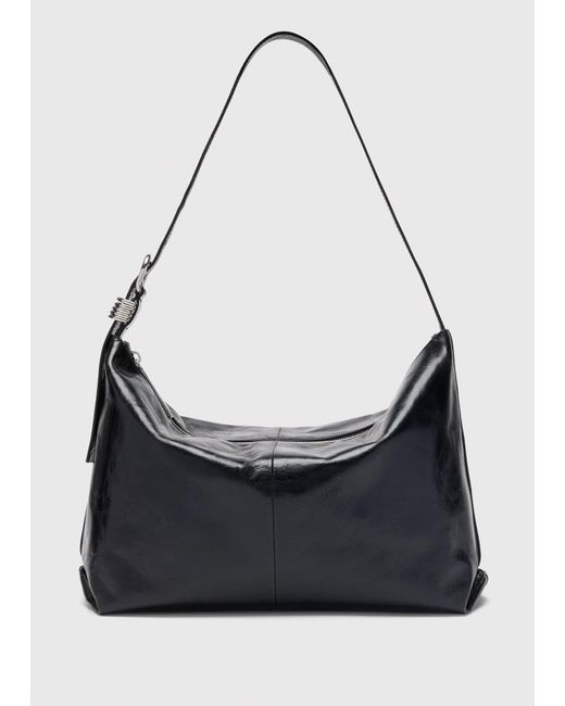 Whistles Black Ring Detail Shoulder Bag