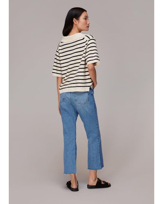 Whistles Blue Authentic Kick Flare Jean
