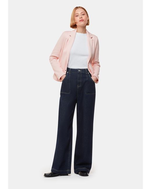 Whistles White Slim Jersey Jacket