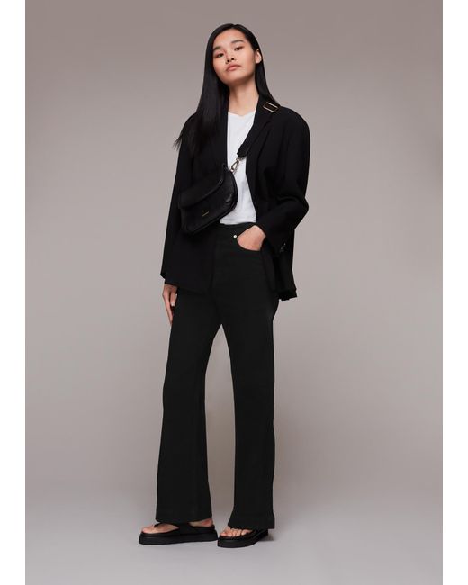 Whistles Black Lucy Stretch Flared Jean