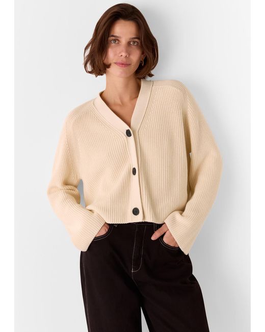 Whistles Natural Nala Cotton Cardigan