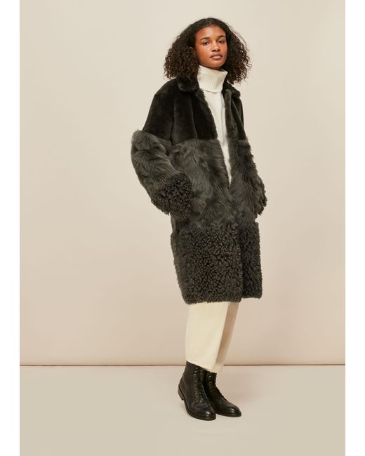 Whistles Natural Cosma Shearling Coat