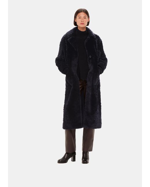 Whistles Black Camille Shearling Coat