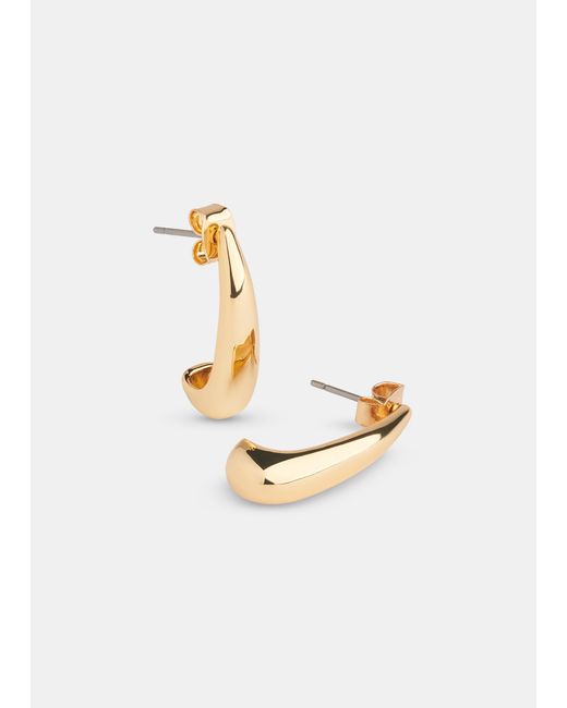 Whistles White Mini Curved Earring