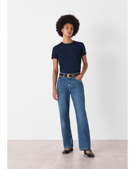 Whistles Blue Authentic Column Leg Jean