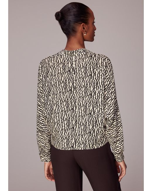 Whistles Multicolor Wiggle Print Silk Shirt
