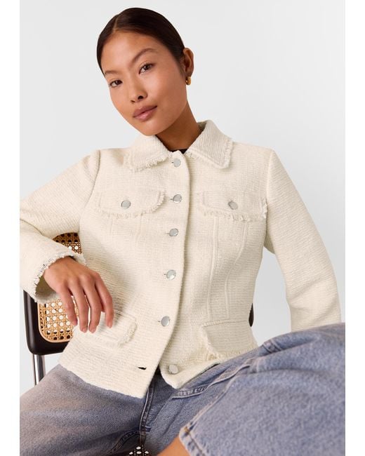 Whistles Natural Petite Lucie Boucle Jacket