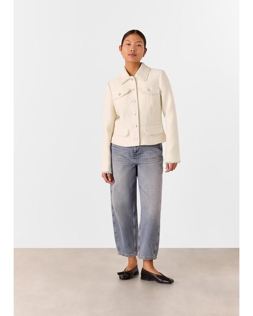 Whistles Natural Petite Lucie Boucle Jacket