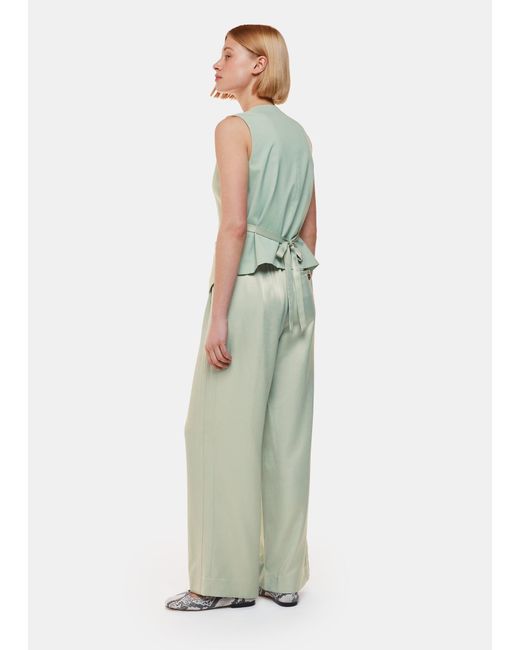 Whistles Green Rita Luxe Elasticated Trouser