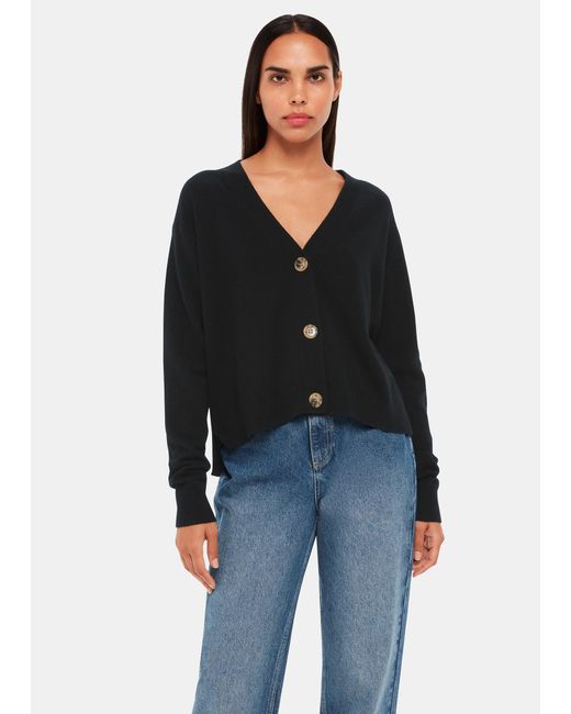 Whistles Black Cashmere Cardigan