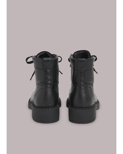 Whistles Black Alvis Lace Up Boot