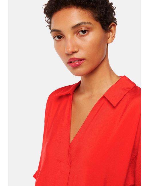 Whistles Red Melanie Dress