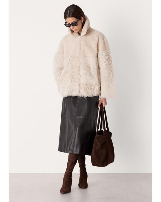 Whistles Natural Hema Shearling Coat