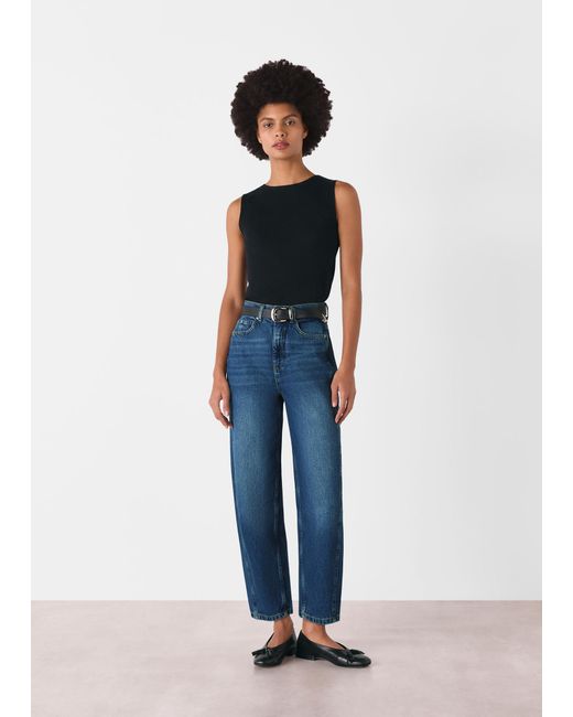 Whistles Blue Authentic Barrel Leg Jean