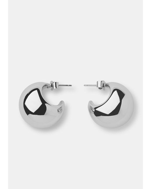 Whistles Metallic Chunky Curved Stud Earring