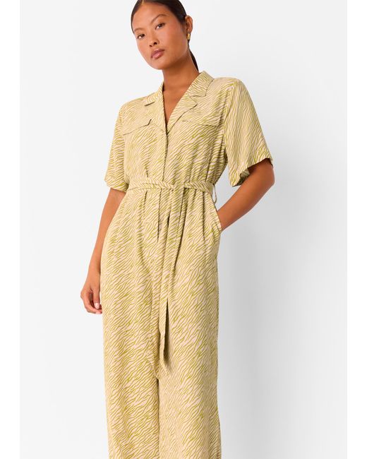 Whistles White Petite Kelly Tiger Flame Jumpsuit