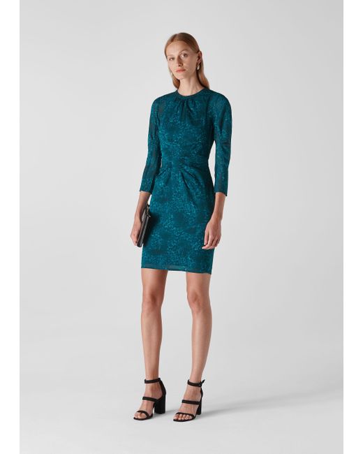 whistles adelaide print silk bodycon