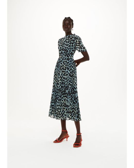 Whistles White Leopard Spot Cut Out Dress