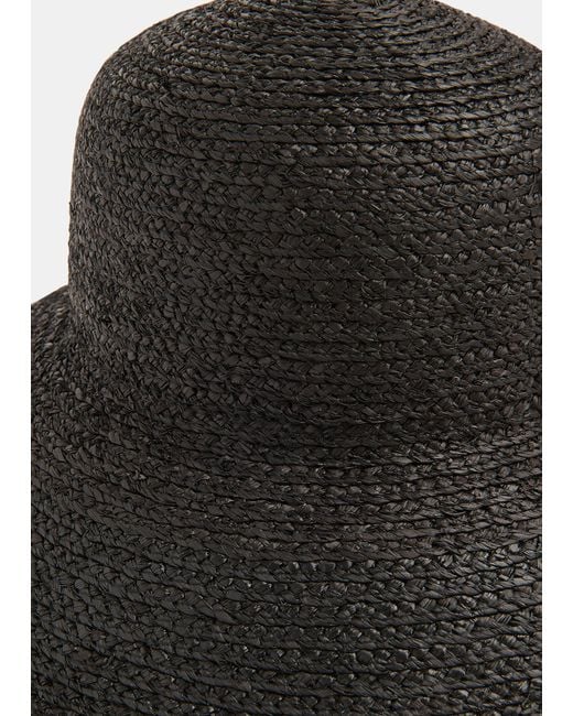 Whistles Black Wide Brim Straw Hat