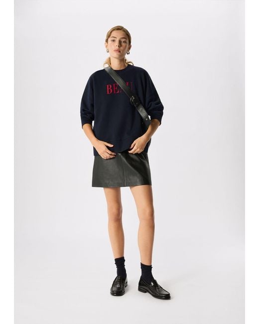 Whistles Blue Beau Logo Sweat