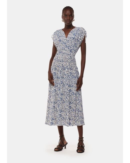 Whistles White Flaming Leopard Print Dress